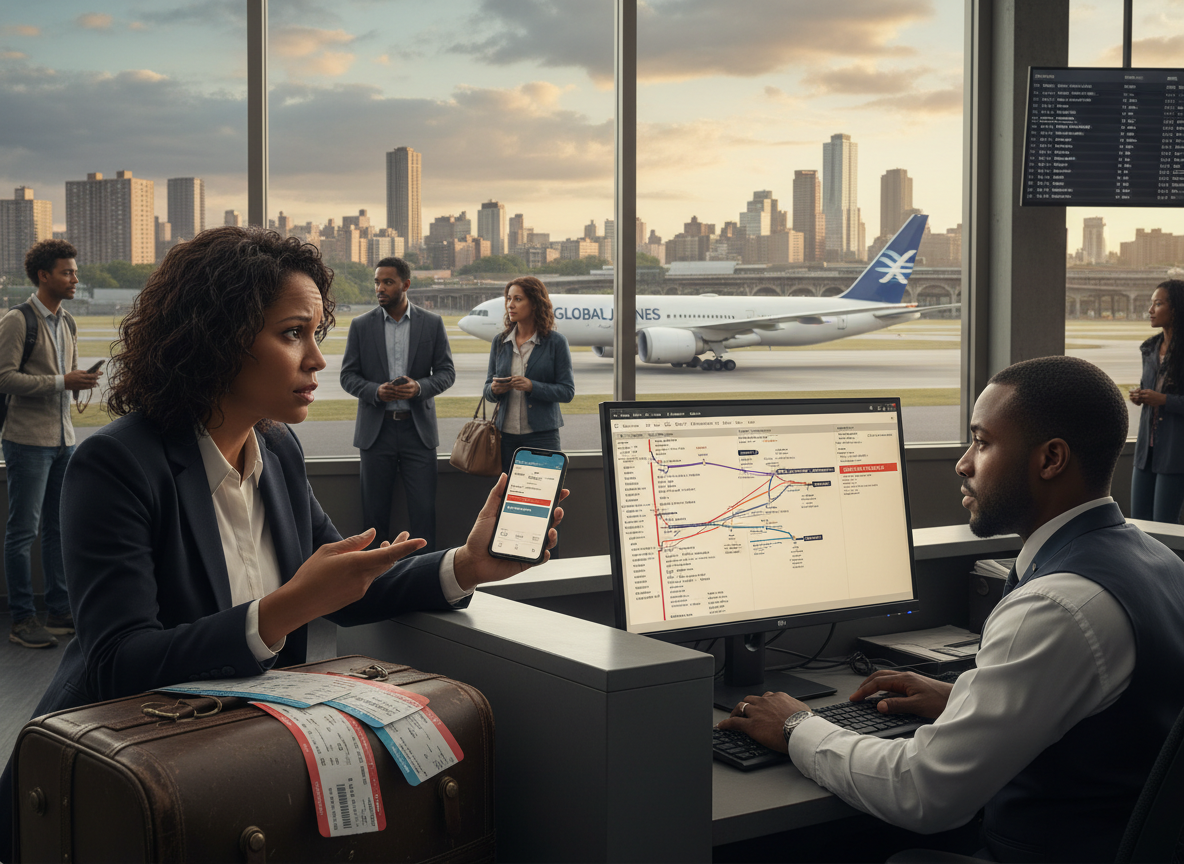 Rebooking Transcontinental Routes to Los Angeles on Short Notice